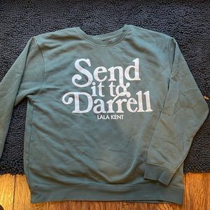 Lala Kent Send it To Darrell Pigment Dyed Green Crew